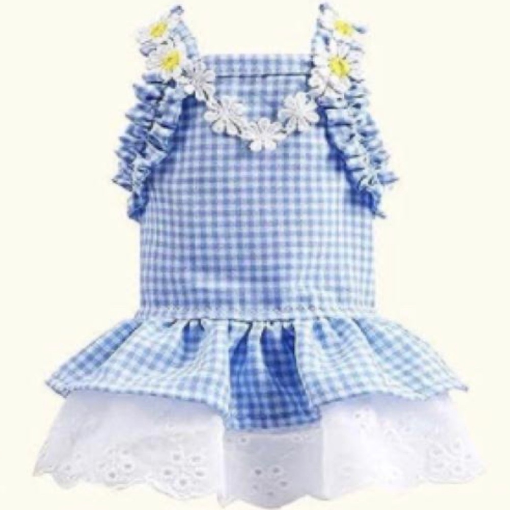Blue Plaid Sundress (Dog/Cat)